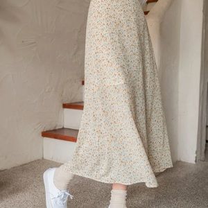 maxi skirt with flowers